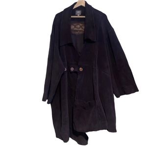 Blu Fish Fleece Lagenlook Art to Wear Coat Size 2